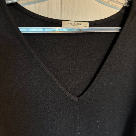 rag & bone, The Knit Long Sleeve Tee, Black, XS - Picture 6 of 9